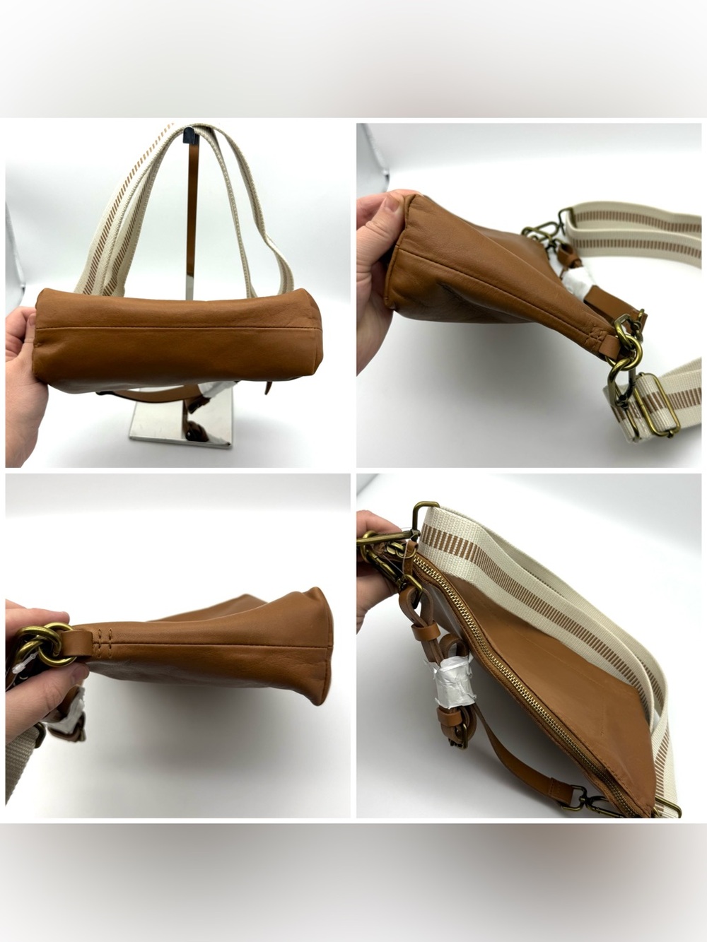 Madewell The Leather Carabiner Crossbody Sling Bag Timber Beam NWT NI969 - Picture 11 of 16